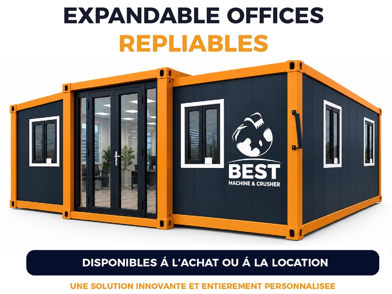CONTENEUR REPLIABLE OFFICE : le bureau dépliable haut de gamme sur site